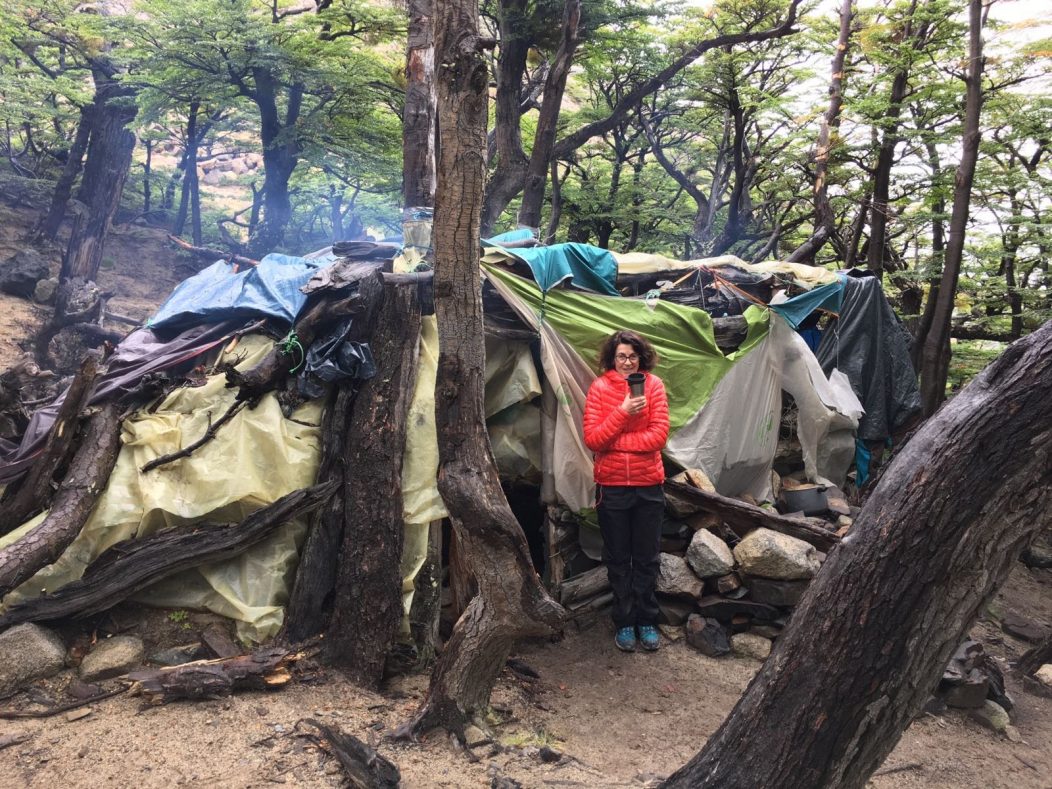 The artist at Bader Camp, Torres del Paine