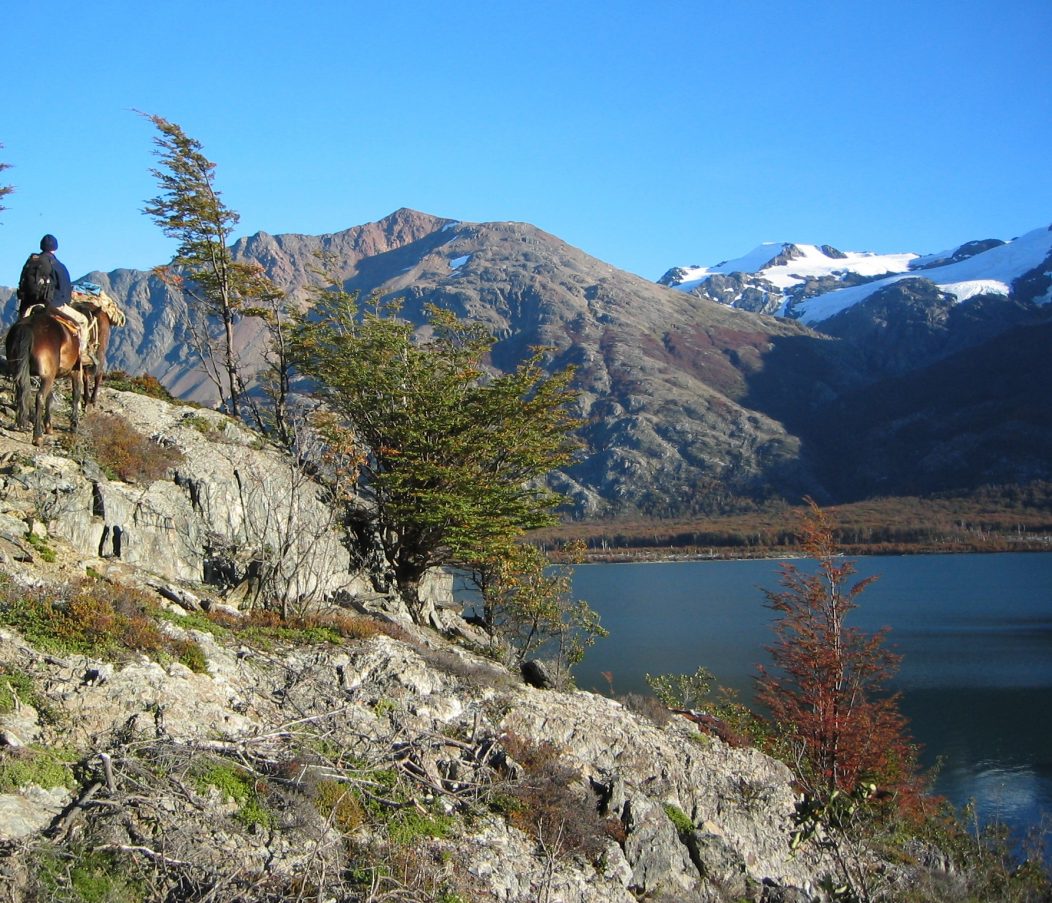Lago Alegre, South Aysen, Chile, at start of riding the ‘unleavened rock’