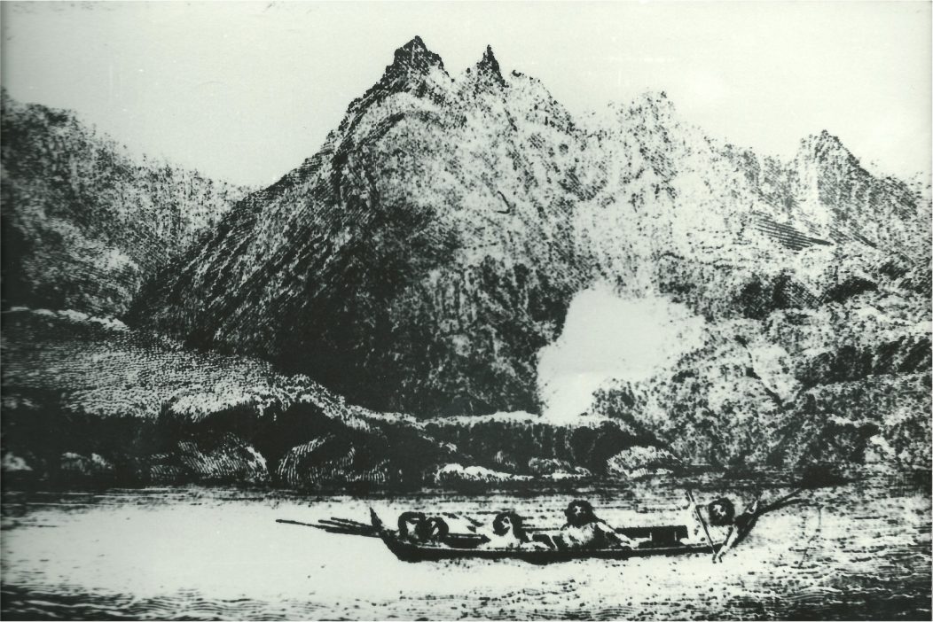 R153-4 canoas yamanas dibujo- Mission scientifique Capitan Horn