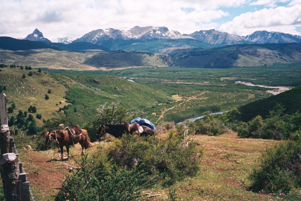 View across Loma Bajo valley, North Aysen, Chile