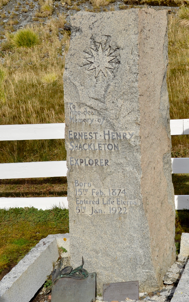 Ernest Shackleton’s grave at Grytviken