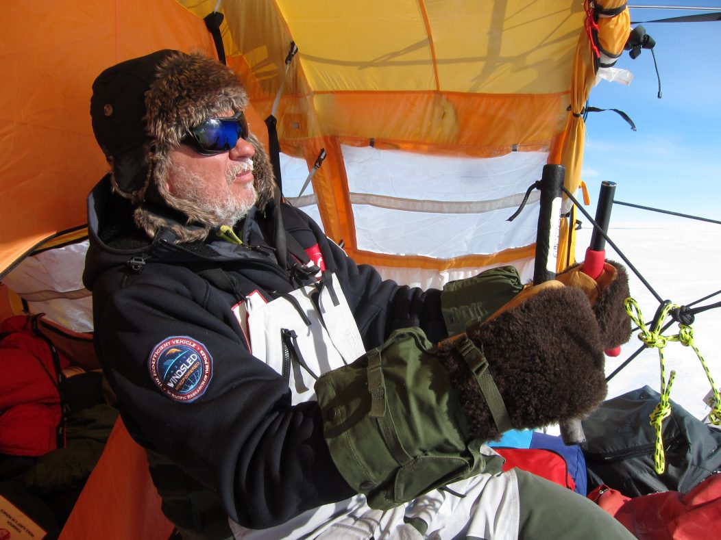 Ramón piloting WindSled